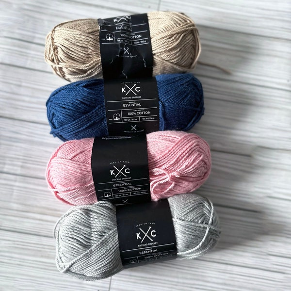 3.5oz Light Weight Essential Cotton Yarn by K+C