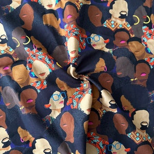 Black Pride African American Radiance 45" Wide 100% Cotton Novelty Fabric - Sold by the Yard