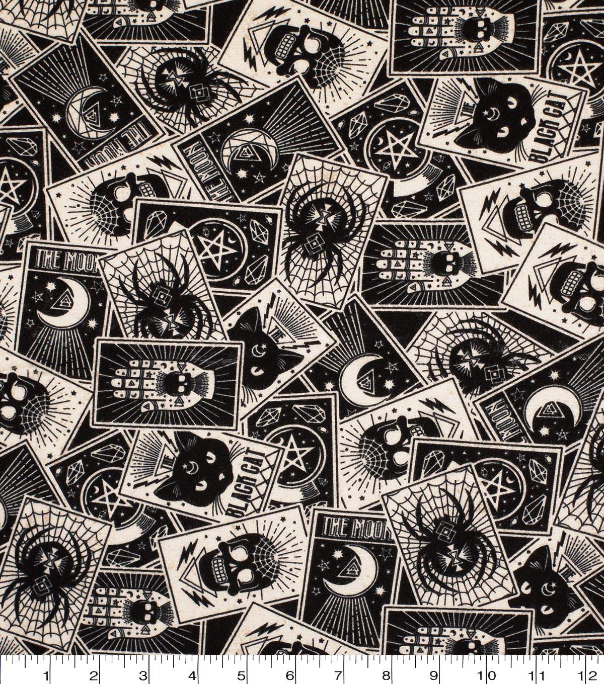 Spooky Tarot Cards 43 Wide 100 Cotton Super Snuggle Etsy UK