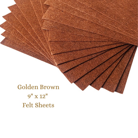 Golden Brown 9 X 12 Stiff Felt Sheet Single Sheet 