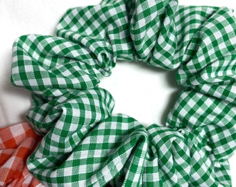 Green Gingham Scrunchie | Soft & Handmade | That Scrunchie Brand