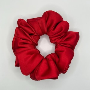 Classic Red Silk Scrunchie | Faux/Satin | Soft & Luxurious | That Scrunchie Brand