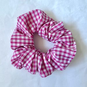 Pink Gingham Scrunchie | Checked | Handmade | That Scrunchie Brand