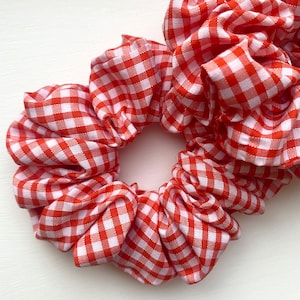 Orange Gingham Scrunchie | Cotton | Handmade | That Scrunchie Brand