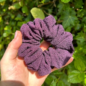 Deep Purple Sparkly Scrunchie | Subtle Glittery Thread | That Scrunchie Brand
