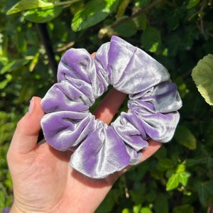 Lilac Velvet Scrunchie | Soft with slight Silver Undertone  | That Scrunchie Brand