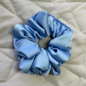 Sky Blue Satin Scrunchie | Faux Silk | Soft & Luxurious | That Scrunchie Brand
