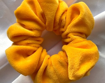 Dark Yellow Thick Velvet Scrunchie | Vibrant and Perfect for Spring/Summer | That Scrunchie Brand