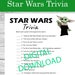 Printable Star Wars Trivia, Printable Mandalorian Game, Star Wars ...