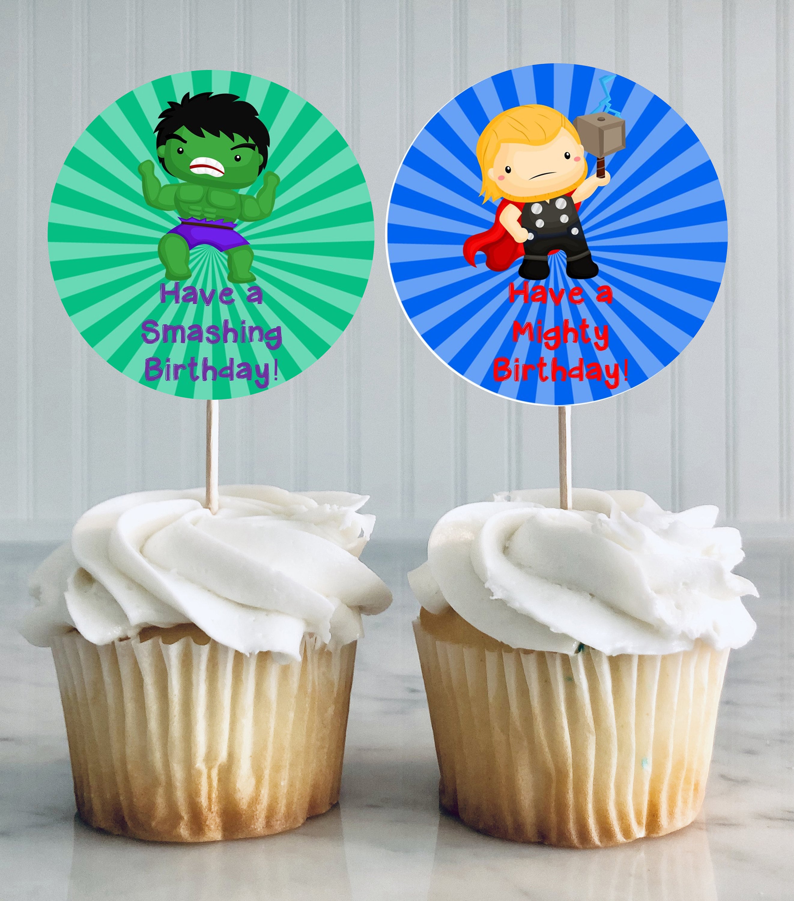 Printable Avengers Cupcake Toppers, Marvel Cupcake Toppers, Avengers ...