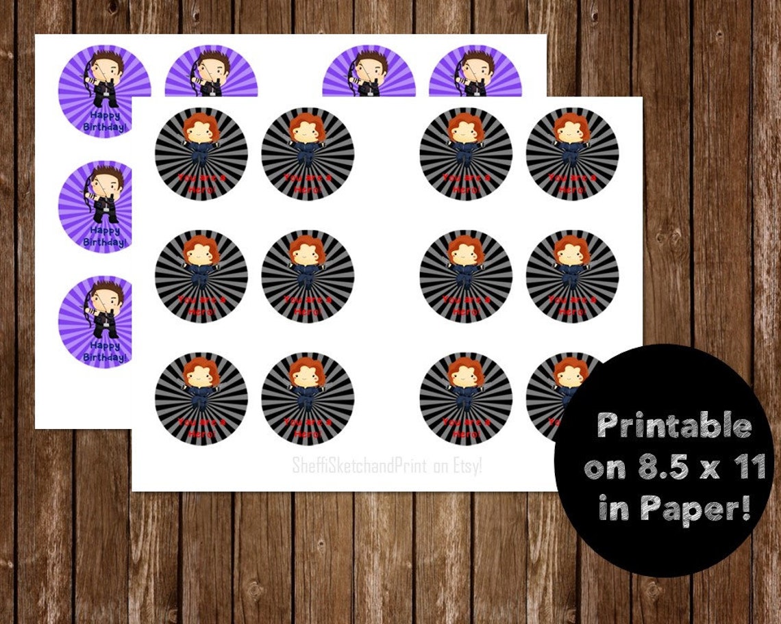 Printable Avengers Cupcake Toppers, Marvel Cupcake Toppers, Avengers ...