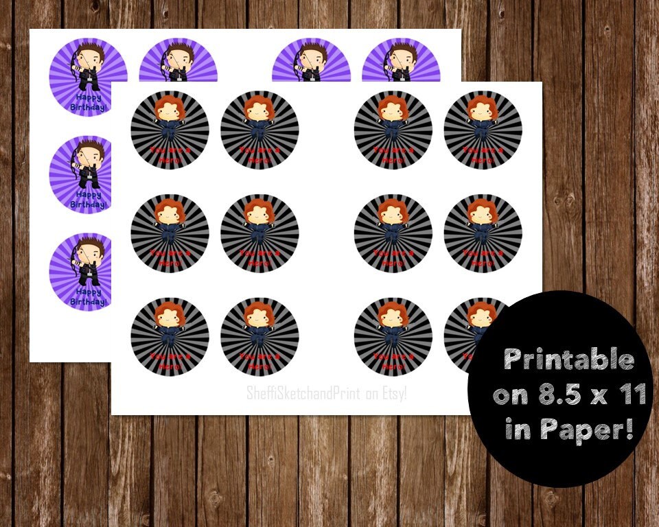 Printable Avengers Cupcake Toppers, Marvel Cupcake Toppers, Avengers ...