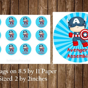Printable Avengers Cupcake Topper, Printable Captain America Cupcake ...