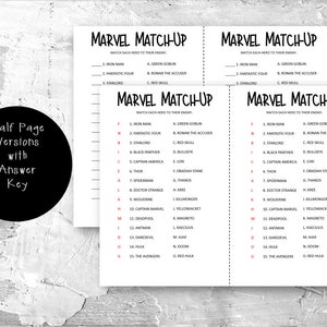 Avengers Trivia Printable, Avengers Birthday Party, Printable Marvel ...