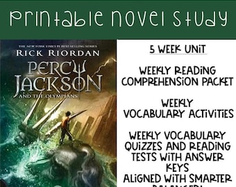 Percy Jackson utskrivbar romanstudie