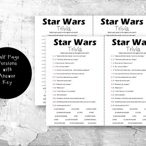 Printable Star Wars Trivia, Printable Mandalorian Game, Star Wars ...