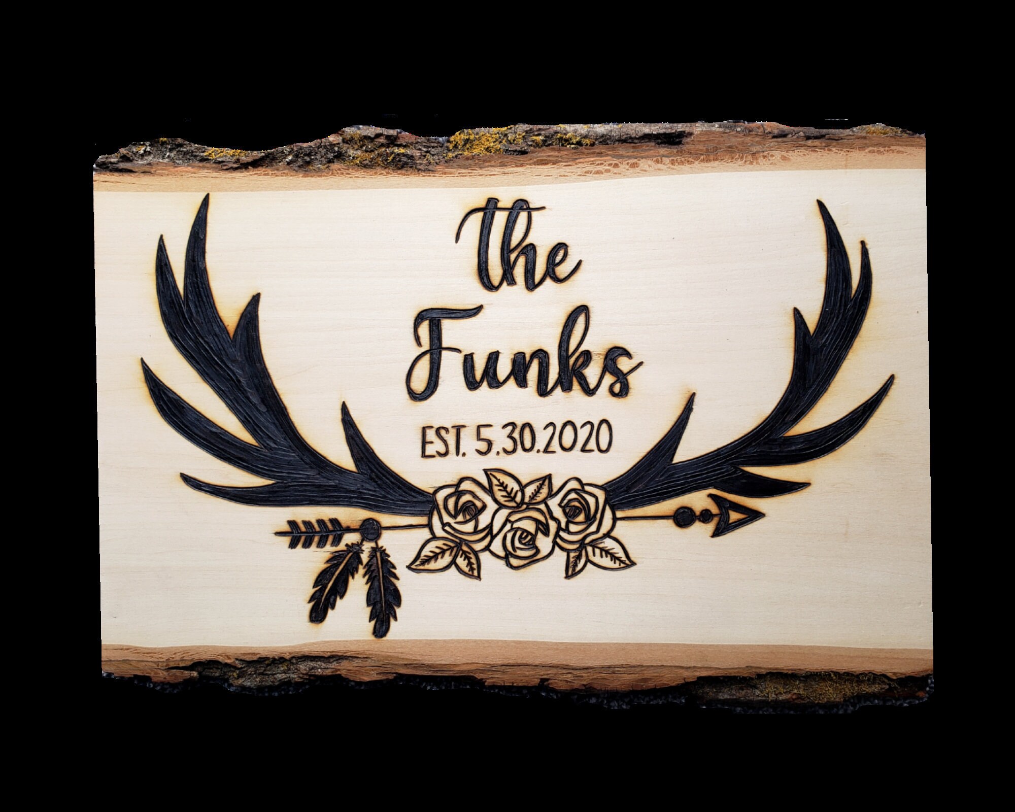 Custom wood burned sign Wood burned art Deer Hunting art Etsy