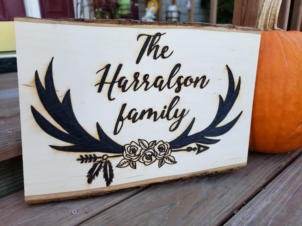 Custom wood burned sign Wood burned art Deer Hunting art Etsy