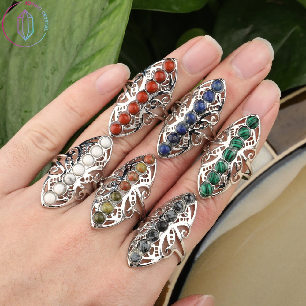 Chakra crystal deals rings