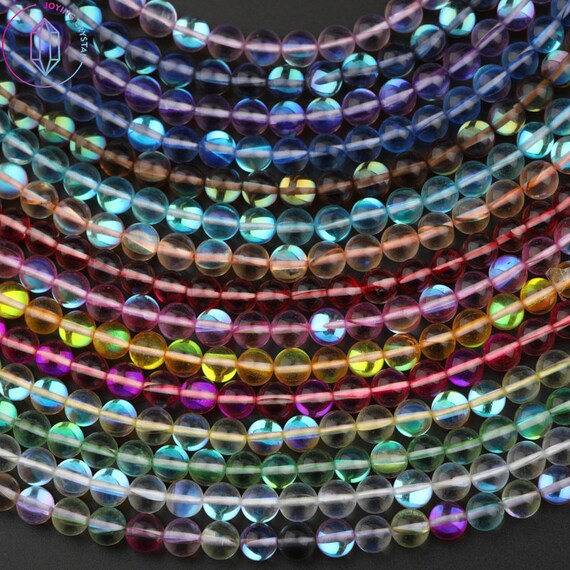 Mermaid Glass Beads - Rainbow 6mm