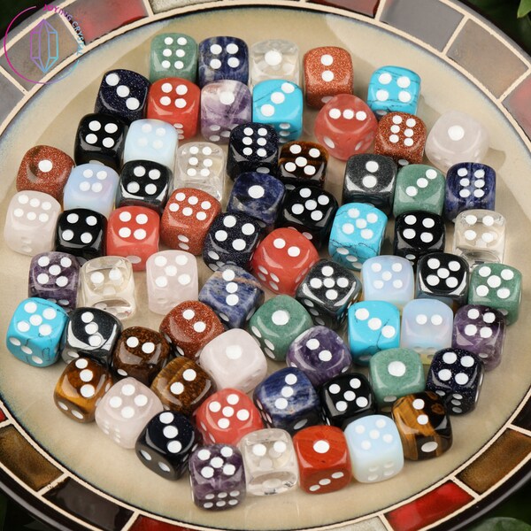 Gemstone Dice Etsy