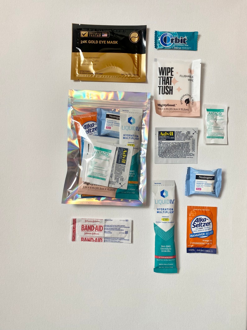 Hangover Kit Bulk Order Recovery Kit Oh Shit Kit Essentials Kit Wedding