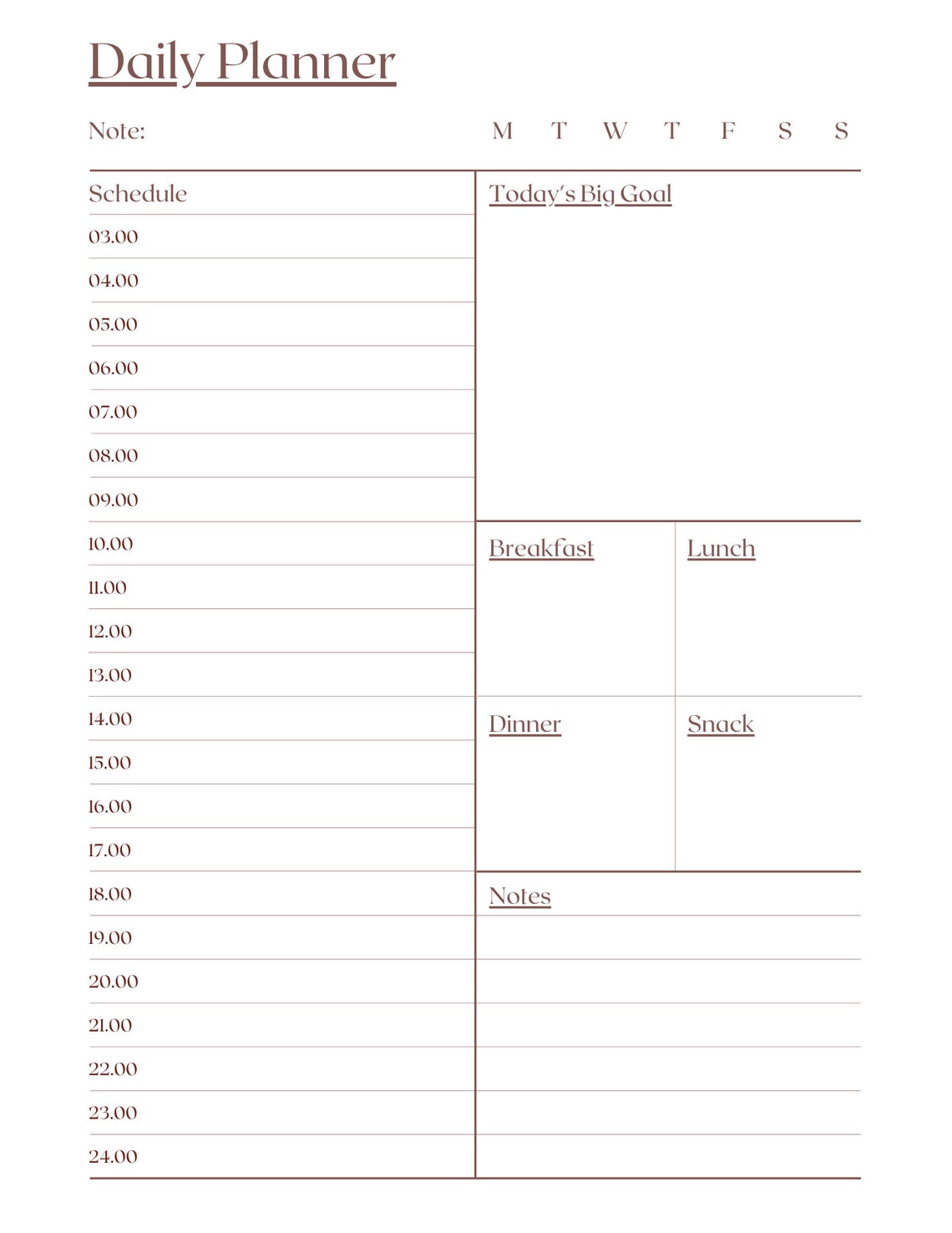 Office Planner Daily Planner Printable Planner - Etsy