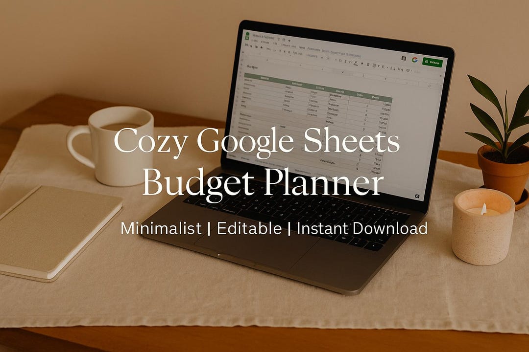 Cozy Budget Planner for Google Sheets | Minimal Digital Download ...