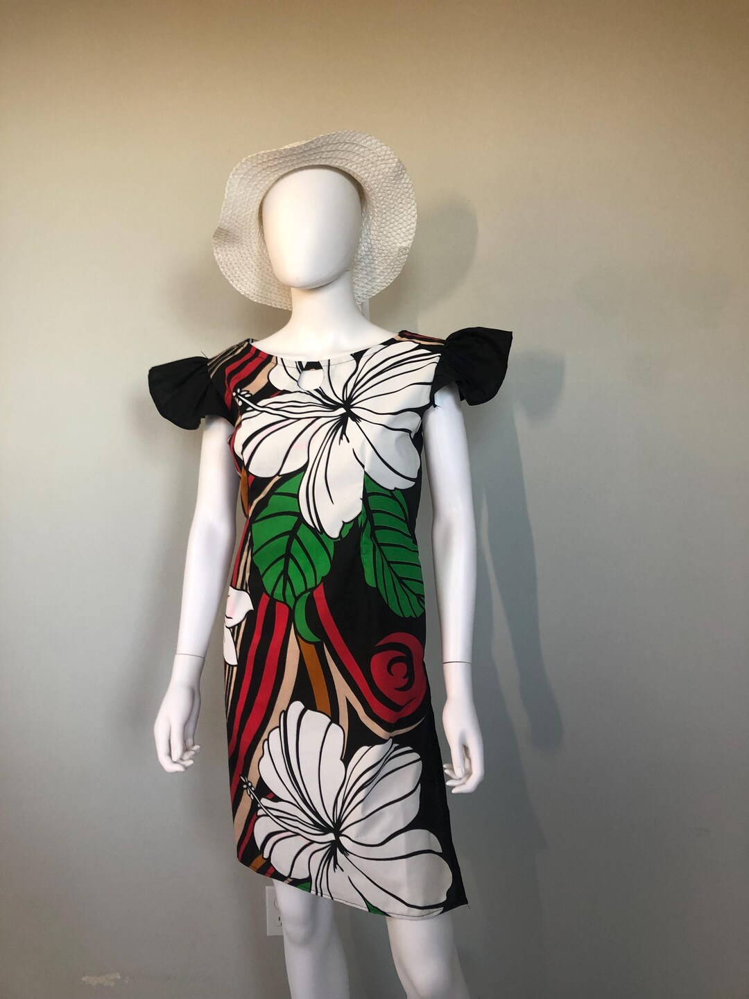 Hawaii Hoodie Dress -Vintage Luxury Floral Style main image 1