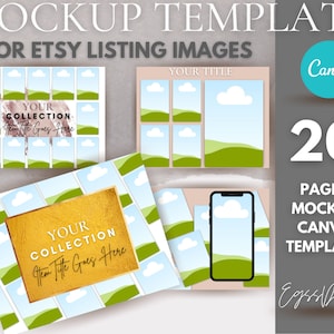 20 Mockup Templates for Etsy Listing Prdouct Images, Workbook Mockup, Worksheet Mockup, Mockup, Etsy Listing image template, Mockup Template