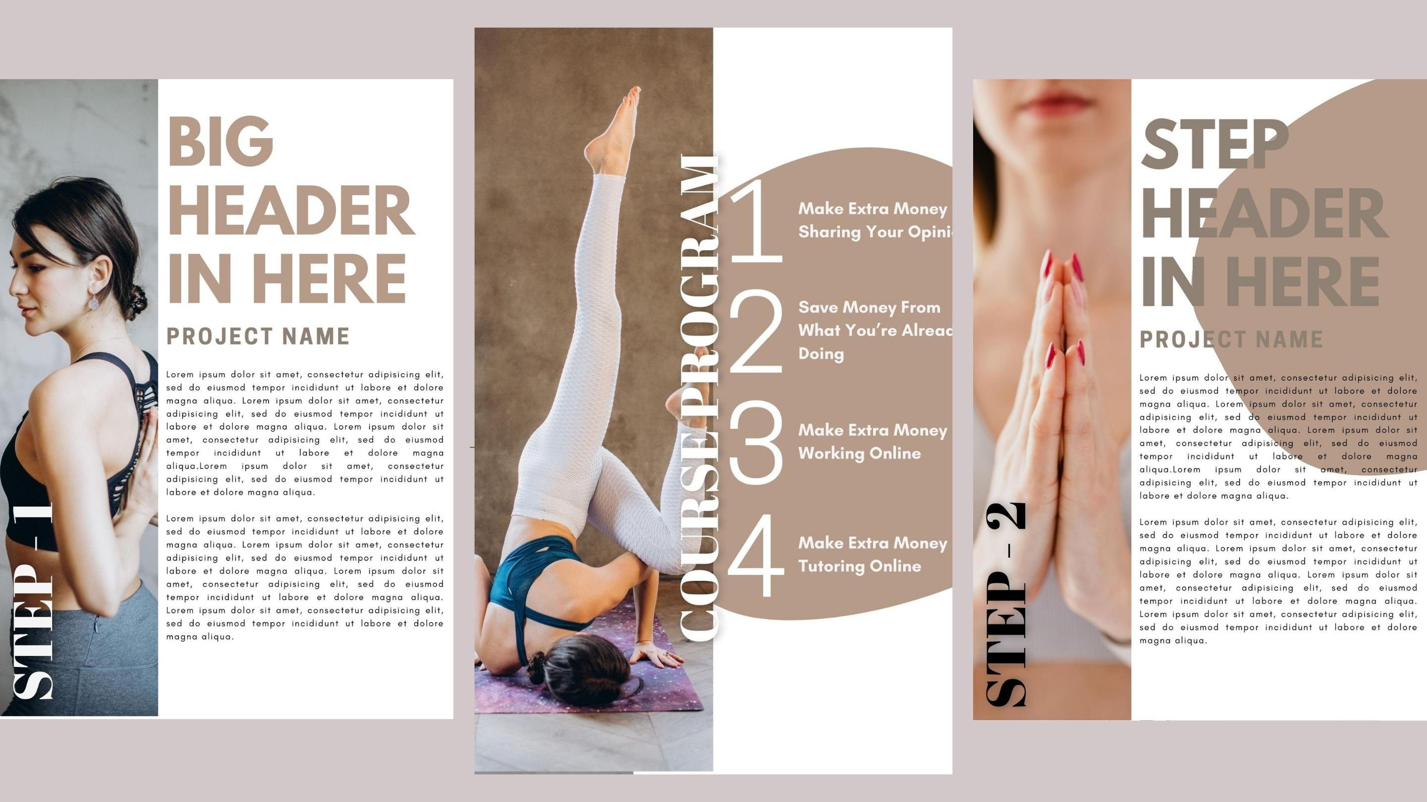 Yoga Workbook Canva Template Ebook template Canva fitness | Etsy