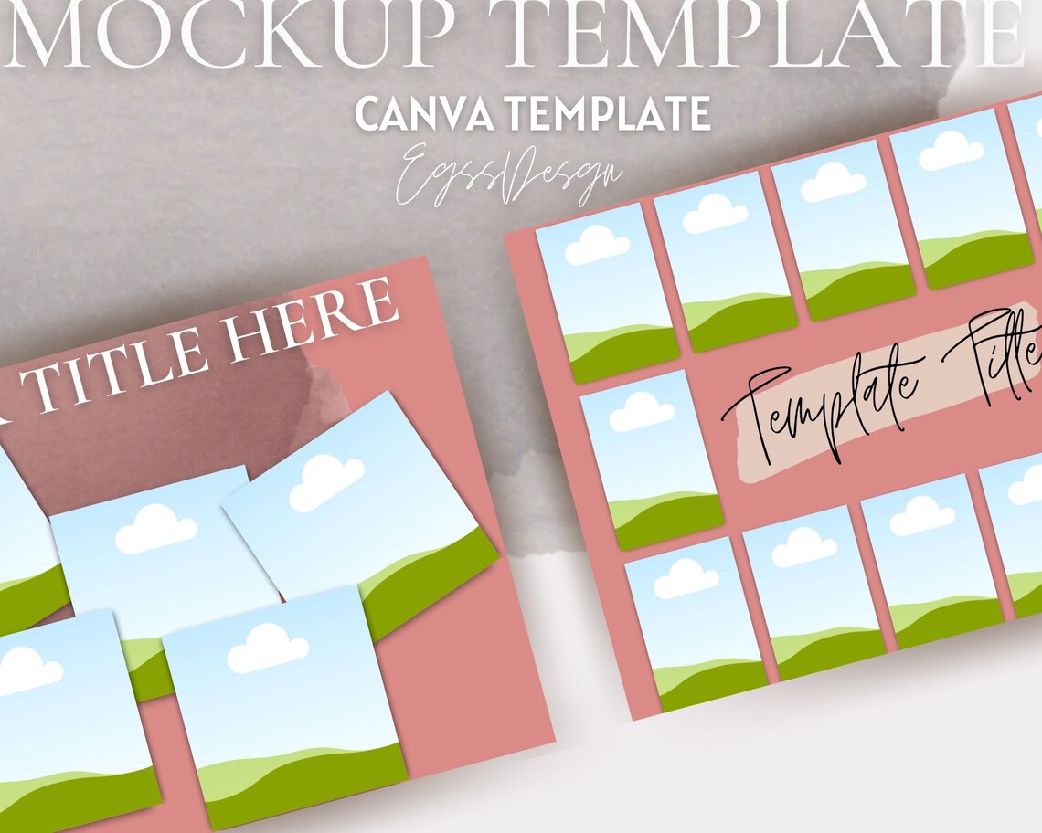 25 Canva Mockup Template, Etsy Listing Template, Workbook Mockup