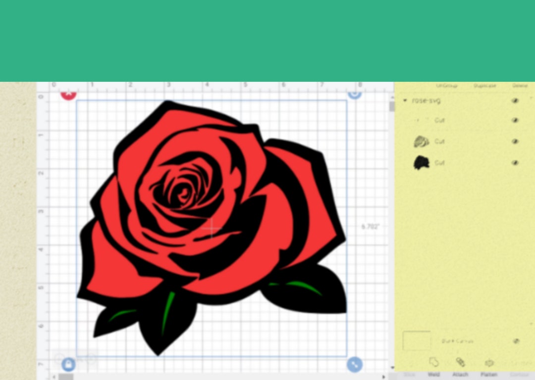 Laying Roses Svg Rose Svg File, Rose Svg, Rose Layered SVG File, Rose Layered File ...