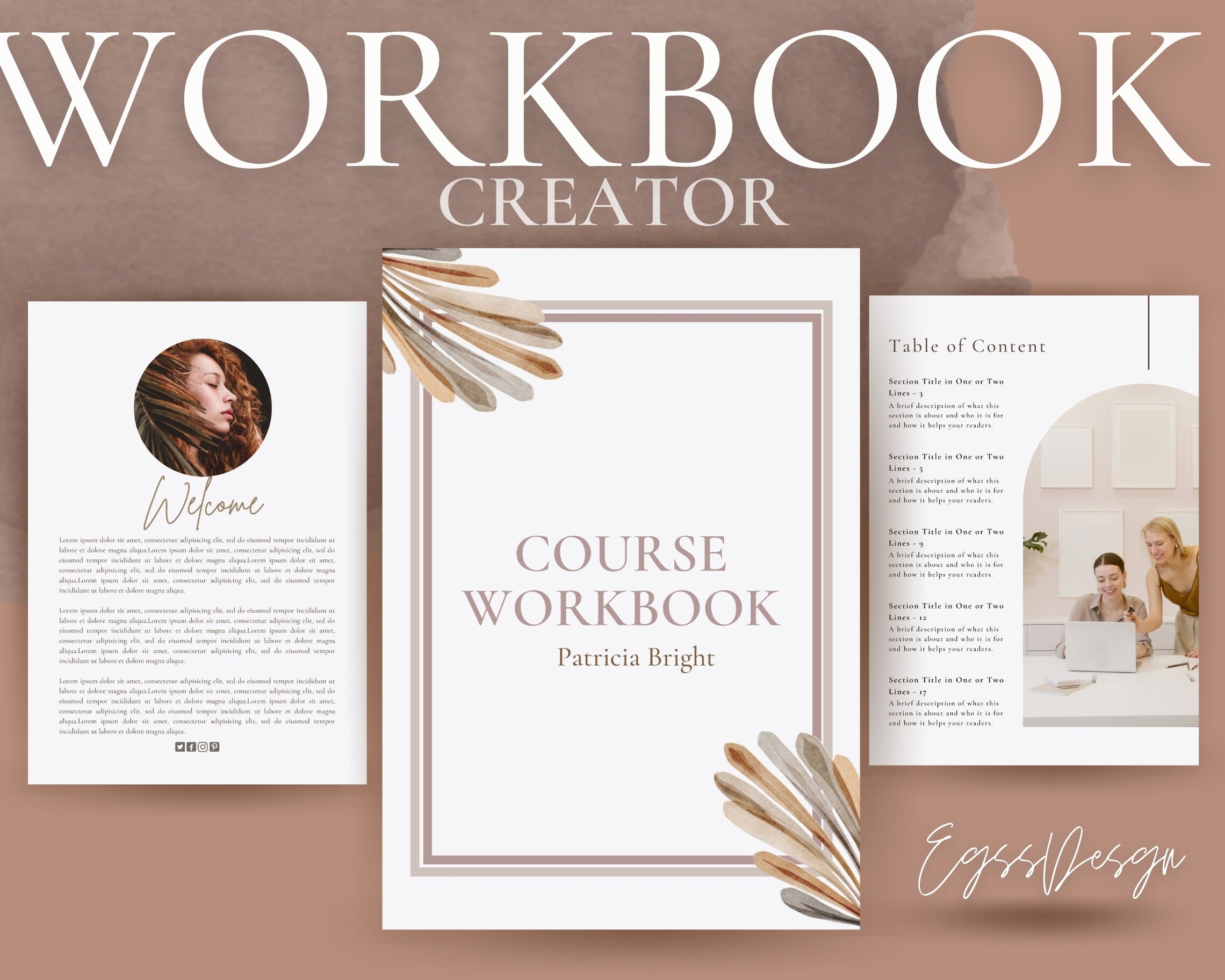 Workbook Template Ebook Template Editable Workbook Template - Etsy