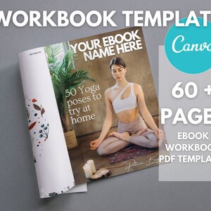 Yoga Workbook Canva Template: 60+ Page Ebook (PDF Template)