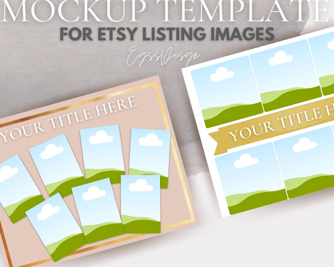 20 Mockup Templates for Etsy Listing Prdouct Images Workbook Etsy
