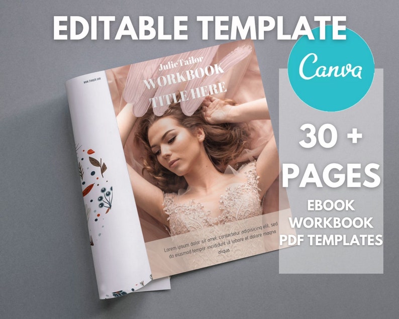 Ebook Template Canva Workbook Template Canva Canva Ebook Etsy Australia