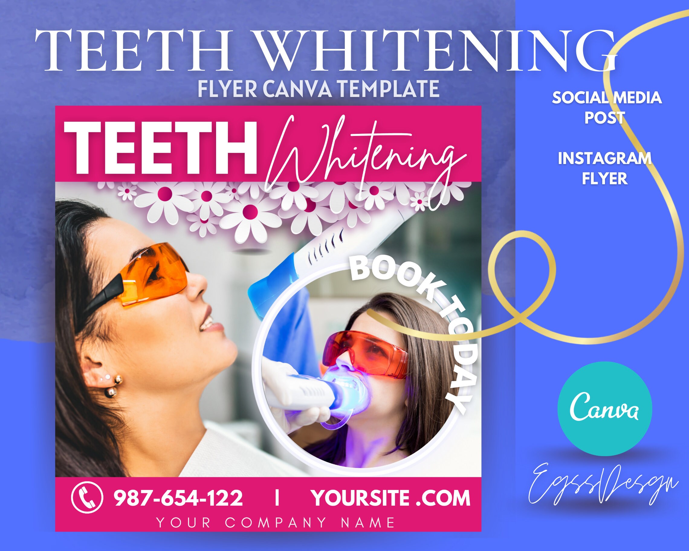 Teeth Whitening Instagram Template Beauty Social Media Etsy UK