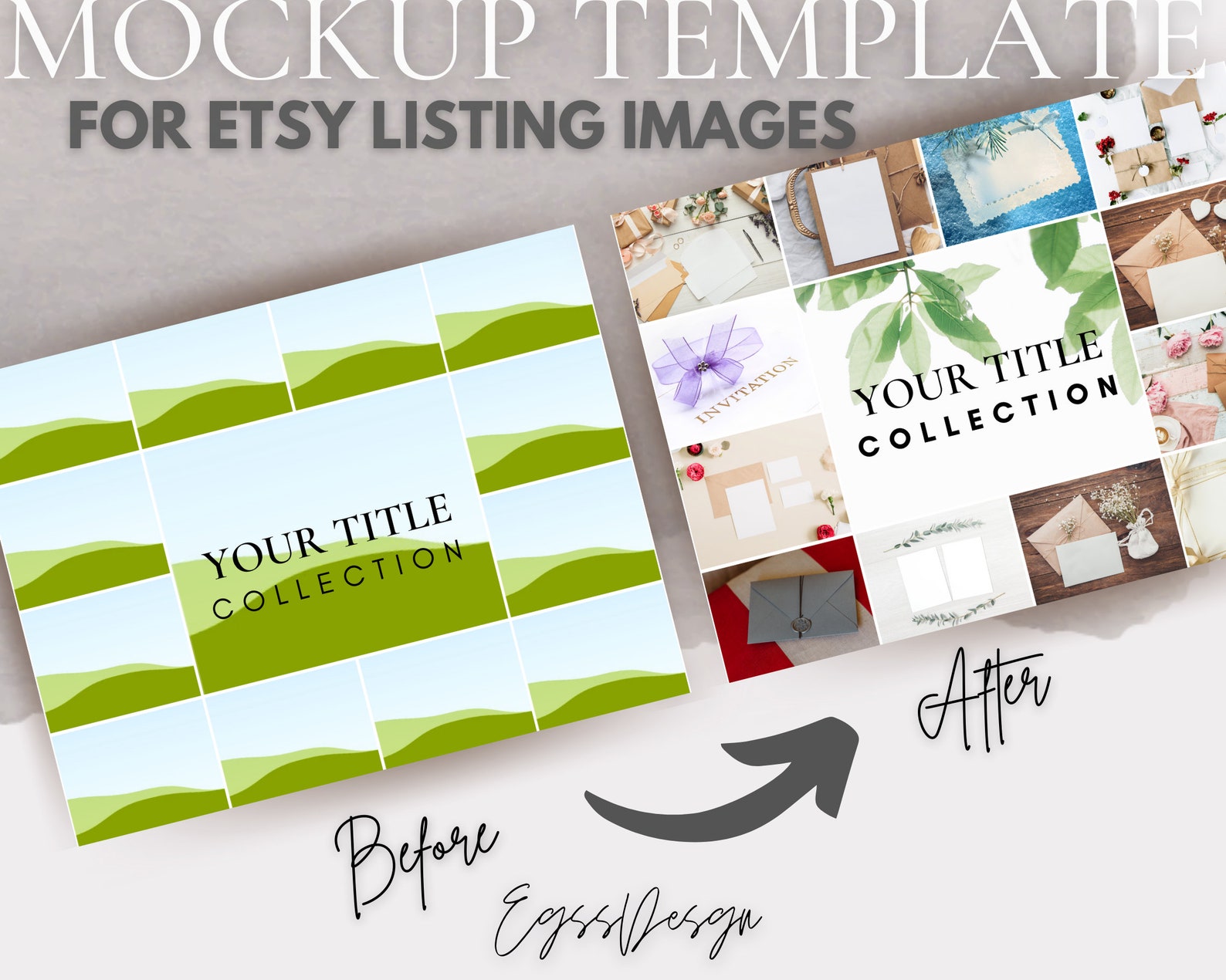 20 Mockup Templates for Etsy Listing Prdouct Images Workbook | Etsy