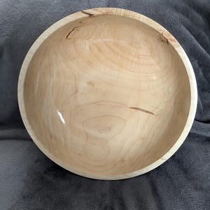 13.5&quot; Curly maple wood bowl  #MAP0070