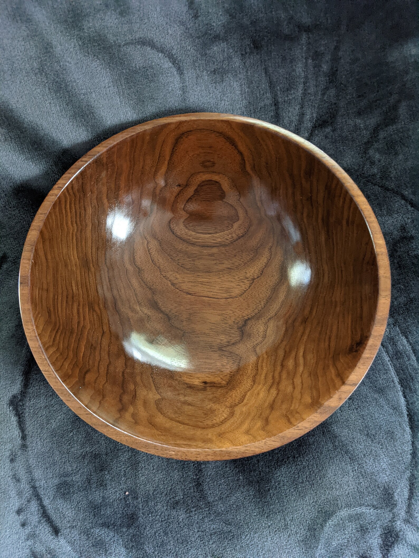 Large black walnut wood bowl Etsy