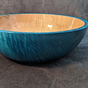 14&quot; Curly maple wood bowl  #MAP0056