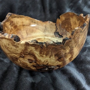10&quot; Cherry Burl bowl with live edge  #CHE0065