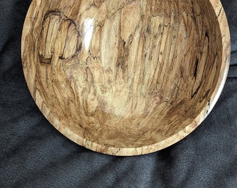 Ciotola in legno di faggio spalted da 12,5 pollici #BEE0007