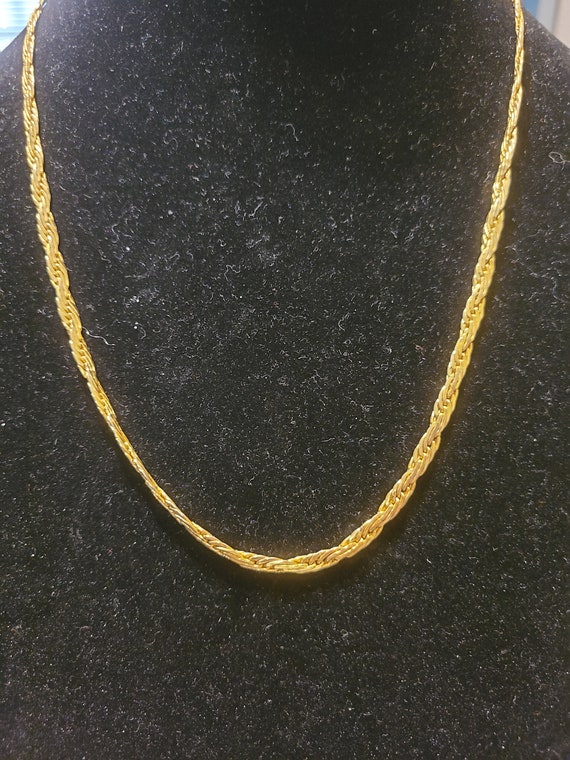 24k gold plated necklace - Gem