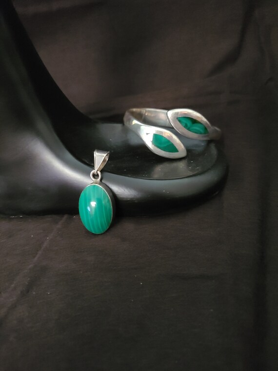 3 piece malachite set