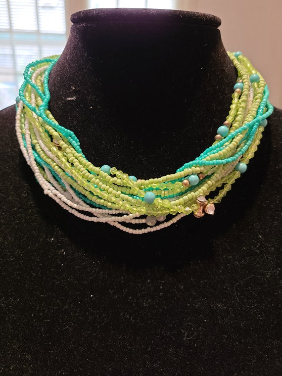 Gorgeous multi strand beaded necklace