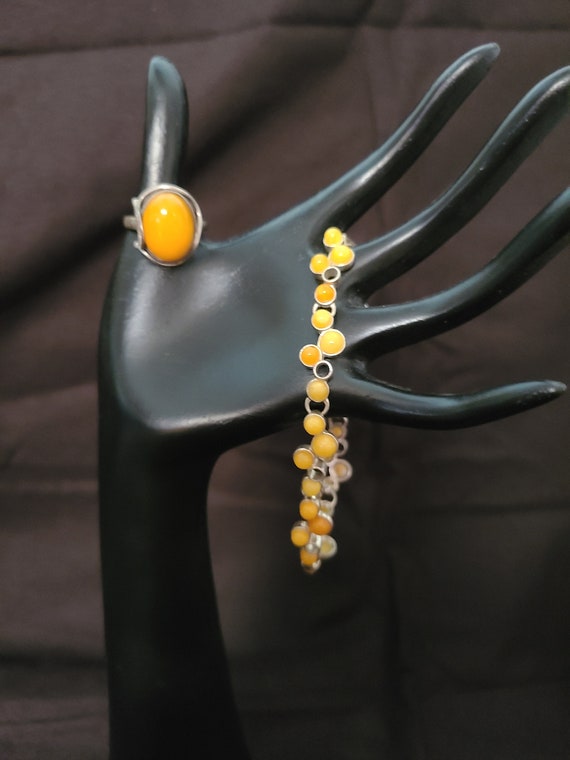 Baltic sea amber 2 piece set