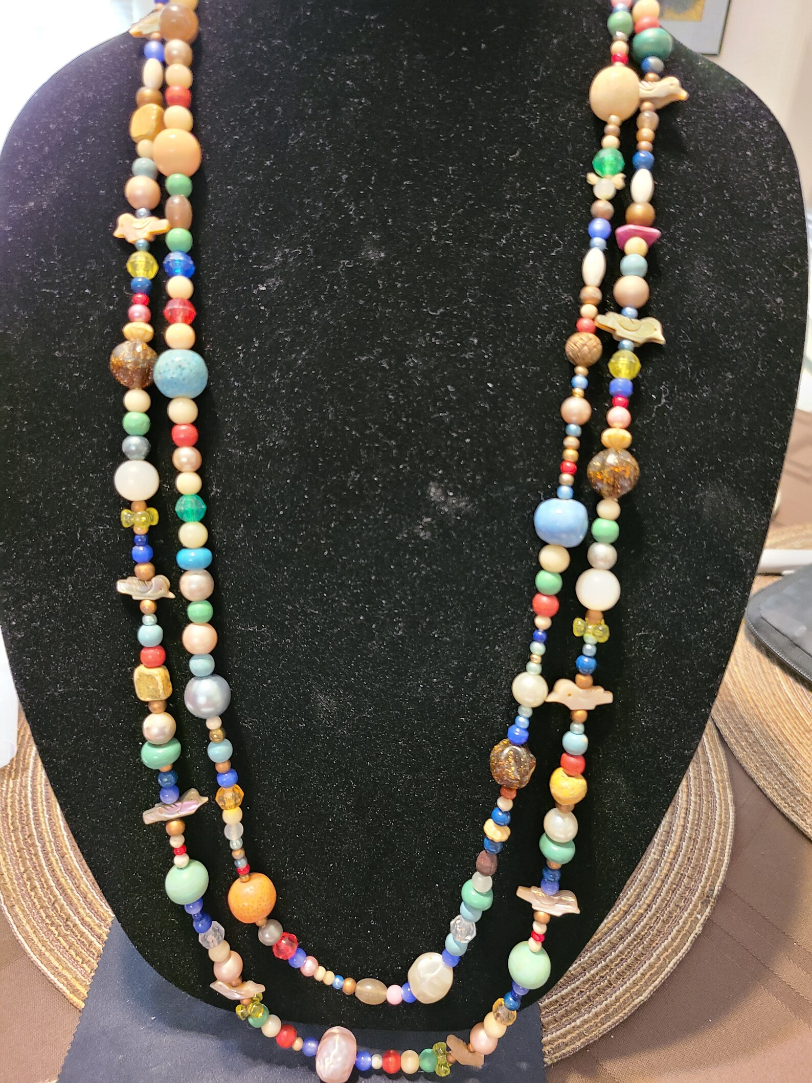 Beautiful 2 Strand Beaded Necklace Etsy Israel