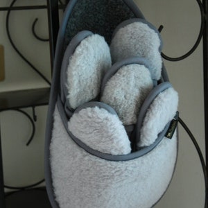 5 Pairs WOOL Guests Slippers Set home slippers WOOLMARK Srebro